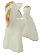 Скульптура форма Собака рисунок Золотой 5,6 см